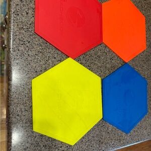 Beachbody (BODi)Hexagonal Exercise Mats - Red, Orange, Yellow, Blue